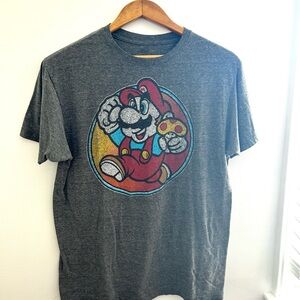 Gray Mario Graphic T-Shirt